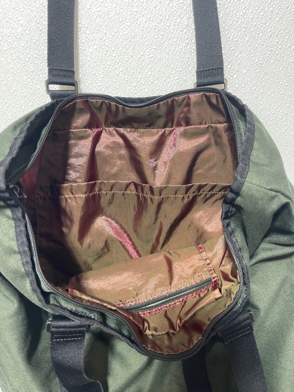 2/$40 Nike Olive Green Messenger Tote with Black Straps - Picture 8 of 10